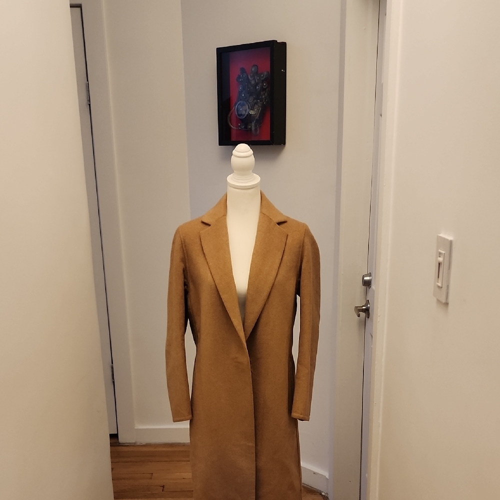 Vince Classic Straight Wool-Blend Coat